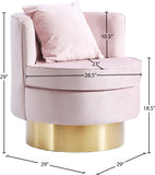 Kendra Contemporary Accent Chair with Gold Swivel Base - Chic Comfort for Your Living Room Decor