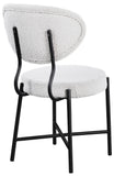 Allure Dining Chair Set - Contemporary Design with Matte Black Metal Frame for Stylish Dining Spaces