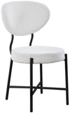 Allure Dining Chair Set - Contemporary Design with Matte Black Metal Frame for Stylish Dining Spaces