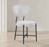 Allure Dining Chair Set - Contemporary Design with Matte Black Metal Frame for Stylish Dining Spaces