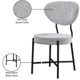 Allure Dining Chair Set - Contemporary Design with Matte Black Metal Frame for Stylish Dining Spaces