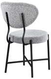 Allure Dining Chair Set - Contemporary Design with Matte Black Metal Frame for Stylish Dining Spaces