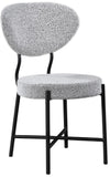 Allure Dining Chair Set - Contemporary Design with Matte Black Metal Frame for Stylish Dining Spaces