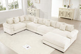 DESEO 155" Sectional Sofa with Ottoman