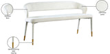 Destiny Contemporary Velvet Bench with Gold Tipped Legs - Stylish Extra Seating for Your Home