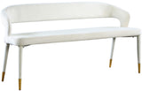 Destiny Contemporary Velvet Bench with Gold Tipped Legs - Stylish Extra Seating for Your Home