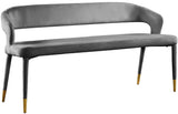 Destiny Contemporary Velvet Bench with Gold Tipped Legs - Stylish Extra Seating for Your Home