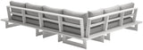Maldives - 4 Piece Water Resistant Outdoor Patio Modular Sectional With White Base