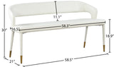 Destiny Contemporary Faux Leather Bench with Gold Tipped Legs for Stylish Extra Seating Space
