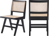 Preston Mid-Century Dining Side Chair Set - Stylish Cane Back Design for Elegant Dining Spaces