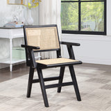 Preston Mid-Century Dining Side Chair Set - Stylish Cane Back Design for Elegant Dining Spaces