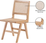 Preston Mid-Century Dining Side Chair Set - Stylish Cane Back Design for Elegant Dining Spaces