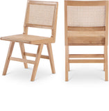Preston Mid-Century Dining Side Chair Set - Stylish Cane Back Design for Elegant Dining Spaces