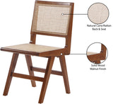 Preston Mid-Century Dining Side Chair Set - Stylish Cane Back Design for Elegant Dining Spaces