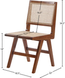 Preston Mid-Century Dining Side Chair Set - Stylish Cane Back Design for Elegant Dining Spaces