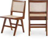 Preston Mid-Century Dining Side Chair Set - Stylish Cane Back Design for Elegant Dining Spaces