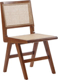 Preston Mid-Century Dining Side Chair Set - Stylish Cane Back Design for Elegant Dining Spaces