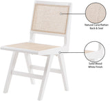 Preston Mid-Century Dining Side Chair Set - Stylish Cane Back Design for Elegant Dining Spaces