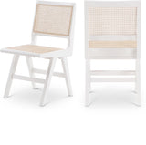 Preston Mid-Century Dining Side Chair Set - Stylish Cane Back Design for Elegant Dining Spaces