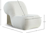 Quadra Contemporary Accent Chair with Luxurious Teddy Fabric and Stylish Brushed Brass Accents