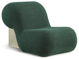 Quadra Contemporary Accent Chair with Luxurious Teddy Fabric and Stylish Brushed Brass Accents
