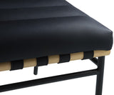 Burke Contemporary Dining Chair Set - Stylish Faux Leather Design with Matte Metal Frame & Oak Accent