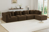 CORDELIA 151" 4-Seater High Armrest Sofa with 1 Ottoman