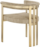 Marcello Contemporary Dining Chair Set - Luxurious Velvet with Durable Brushed Brass Frame