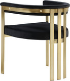 Marcello Contemporary Dining Chair Set - Luxurious Velvet with Durable Brushed Brass Frame