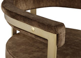 Marcello Contemporary Dining Chair Set - Luxurious Velvet with Durable Brushed Brass Frame