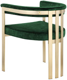 Marcello Contemporary Dining Chair Set - Luxurious Velvet with Durable Brushed Brass Frame