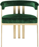 Marcello Contemporary Dining Chair Set - Luxurious Velvet with Durable Brushed Brass Frame