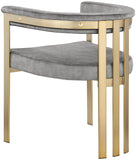 Marcello Contemporary Dining Chair Set - Luxurious Velvet with Durable Brushed Brass Frame