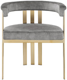 Marcello Contemporary Dining Chair Set - Luxurious Velvet with Durable Brushed Brass Frame