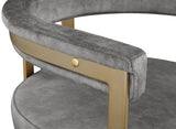 Marcello Contemporary Dining Chair Set - Luxurious Velvet with Durable Brushed Brass Frame