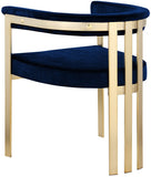 Marcello Contemporary Dining Chair Set - Luxurious Velvet with Durable Brushed Brass Frame