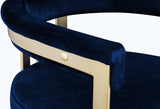 Marcello Contemporary Dining Chair Set - Luxurious Velvet with Durable Brushed Brass Frame