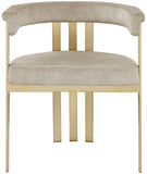 Marcello Contemporary Dining Chair Set - Luxurious Velvet with Durable Brushed Brass Frame