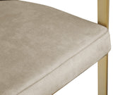 Marcello Contemporary Dining Chair Set - Luxurious Velvet with Durable Brushed Brass Frame