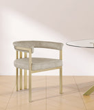 Marcello Contemporary Dining Chair Set - Luxurious Velvet with Durable Brushed Brass Frame