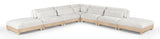 Turin - Chenille Fabric Upholstered Modular Sectional - White
