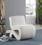 Desiree Contemporary Accent Chair with Soft Boucle Fabric for Stylish Living Room or Bedroom Decor