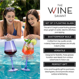 Floating Wine Glasses for Pool (18 Oz | Set of 2