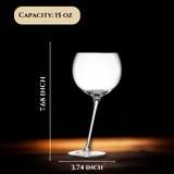 Tipsy Wine Glasses Set of 2 - 15.5OZ Unique Tilted Stemless Wine Glasses
