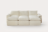 DERVAL 111" 3-Seater Sofa with 3 Ottomans