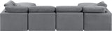 Indulge - Velvet 6 Piece Modular Double Chaise Sectional