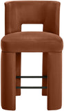 Zuno - Velvet Performance Fabric Upholstered Counter Stool (Set of 2)