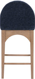 Waldorf - Chenille Stool With Natural Legs