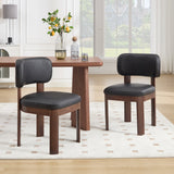 Maira Mid Century Modern Wood Dining Chairs (Set of 2)