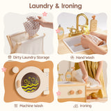 ROBUD Wooden Laundry Playset - Caramel